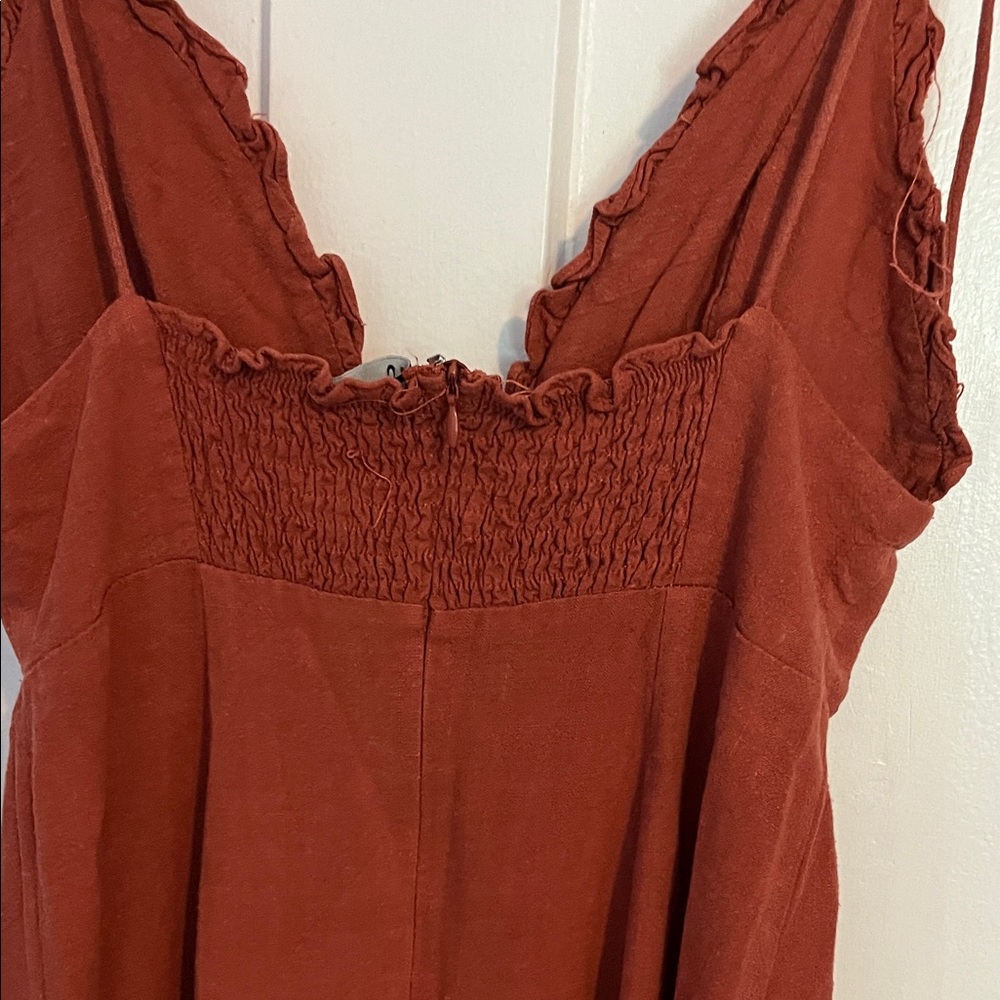 Lulu’s Rust Midi Dress - Picture 8 of 11